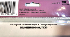 Black Flourish Alpha Large Numbers Clear Stickers 84pc Swirl Scrapbooking Sticko