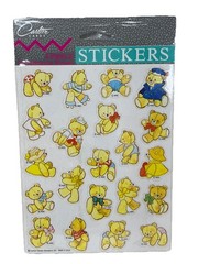 Vintage Teddy Bears Stickers Sheets Carlton Cards AGC NOS
