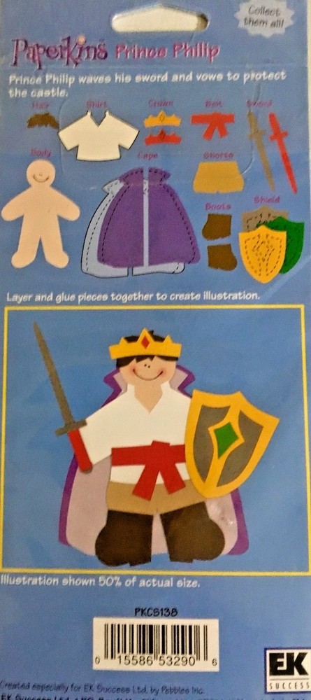 EK Success Lg. Paperkins – Prince Phillip PKCS138 – NEW