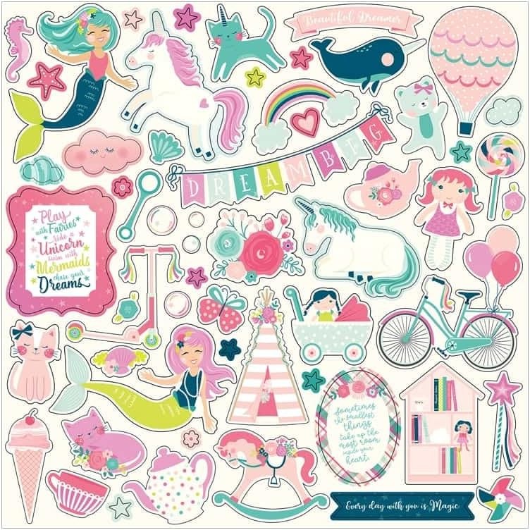Imagine That Girl Cardstock Stickers