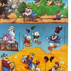 Vintage 1986 Disney Ducktales Full Sheet Graphic Stickers Bank Robbers Design