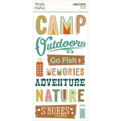 SS Foam Stickers Trail Mix Camp Fish Adventure Nature S’mores Memories Family