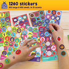 1260 Variety Scratch and Sniff Stickers – 15 Unique Scents – Fun and Motivationa