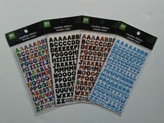 Making Memories Acid/Lignin Free Creative Letter Number Stickers Designer Chunky