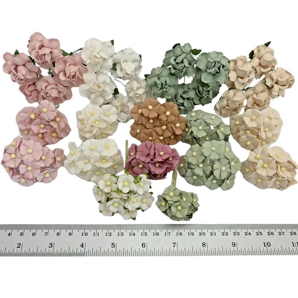140 Mixed Pantone Roses Wedding Scrapbooking Craft Paper Flower (TH-140/QA5)