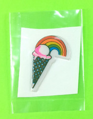 Vintage 80’s Rainbow Ice Cream Puffy Sticker