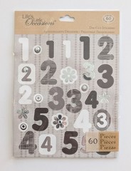 Black White & Silver Numbers Scrapbooking Stickers By Life’s Little Occasions