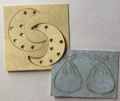 MINI SPECIAL DELIVERY’S Laser Die-Cut(4pc)Deluxe Cut•Moon•Newborn •Boy•Baby•Star