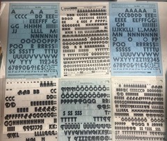 Letraset Letters Numbers Lot Of 85+ Sheets Many Fonts/Sizes + Chartpak Formatt