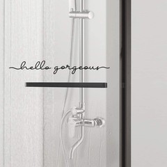 Hello Gorgeous Inspirational Quotes Mirror Vinyl Decal 18×2.4 Inch