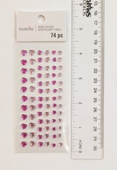Mini Pink Hearts Bling Gems Rhinestone Scrapbooking Stickers By Recollections