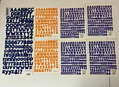 Lot of 48 Sheets of Self-adhesive Alpha Letters for Scrapbooking & Crafts