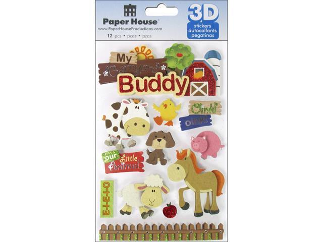 Paper House MY BARNYARD BUDDY~Dimensional Stickers~Gorgeous! High Quality!