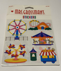 VTG Mrs. Grossman’s Stickers Carnival Amusement Park 2 Sheets 1999 Acid Free NOS