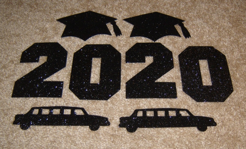 AccuCut Design Graduation Grouping…..Grad Hats, Class Year, Limo Glitters….