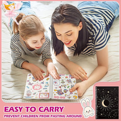 A5 Reusable Sticker Book 60 Sheets, Sticker Collecting Album Organizer, Blank St