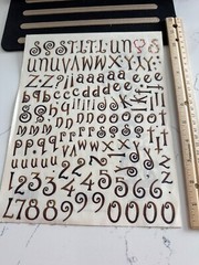 Provo Craft Michelle Anderson Pathways Sepia Alphabet Overlay Words Decorations