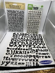 Lot Of NEW Sticker Letters- Asst. Fonts/15 Sets Of Large & Small Black Letters;