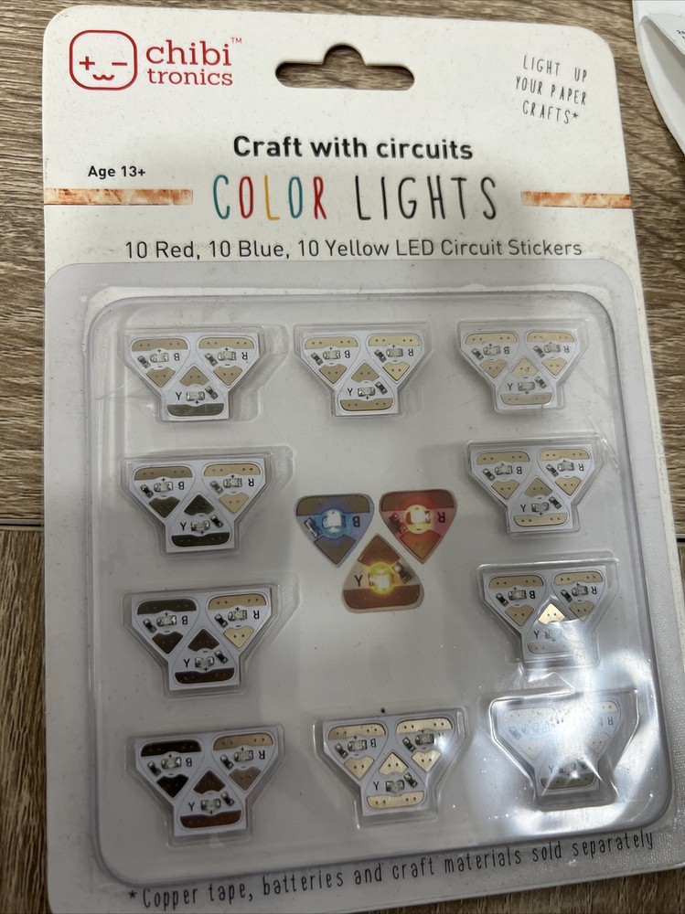 Chibitronics COLOR RYB LED Circuit Stickers – Megapack,