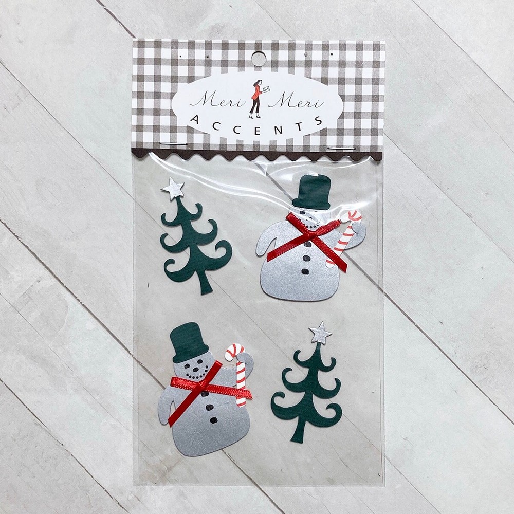 Meri Meri Snowman Christmas Tree Stickers Dimensional Embellishments Holiday