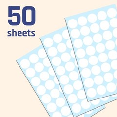 2000 White 3/4″ Round Dot Stickers Circle Labels