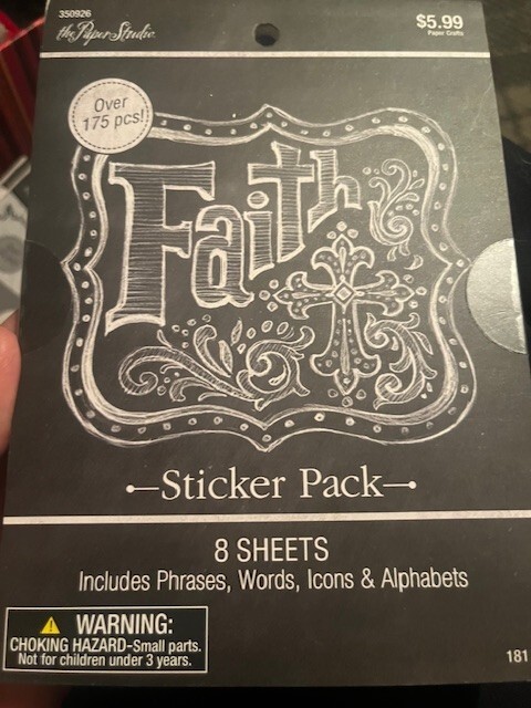 Faith 175 piece sticker pack the paper studio