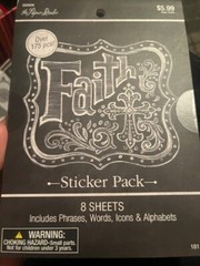 Faith 175 piece sticker pack the paper studio