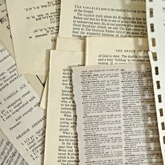 Vintage Ephemera Lot 50 Pages from Different Books Hymn/Recipe/Dictionary/Novels