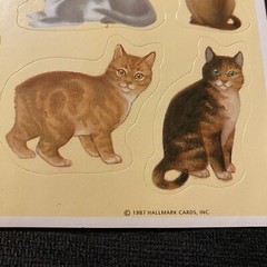 Lot Of 4 Vintage Cat Sticker Sheets Hallmark AGC Dennison Loose Complete Kittens