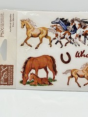 PSX Faster Horses Sticker Sheet 2001 RARE Horse Western Scrapbook NEW!