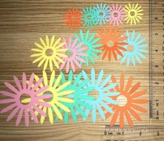 🌼30 FLOWER DAISIES #2 cardstock paper die cut embellishments scrapbook / card