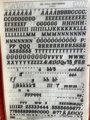 SEVEN (7) Letraset INSTANT LETTERING Transfer Letters Knightsbridge 48pt NICE 2
