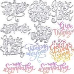 Unique Word Die Cuts Set for Scrapbooking & Card Making – 6 Inspirational Words