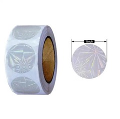 1000pcs 1 Inch Clear Sealing Sticker Round Shiny Patterns Security Seal Stickers