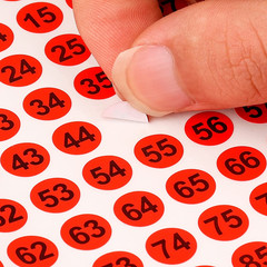 35 hojas etiquetas redondas 1cm numeros colores surtidos impermeables oficina