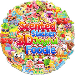 240 Pcs 3D Large Food Scratch and Sniff Stickers for Kids and Classroom