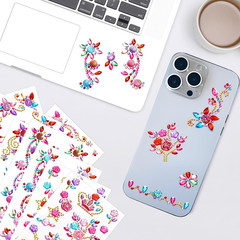 8 Sheets Colorful Gem Stickers for Crafts, Self Adhesive Rhinestones & Jewels
