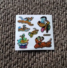 Vintage Stickers – Lg. Square Vending Glitter DISNEY PLUTO Mod -Great Condition!