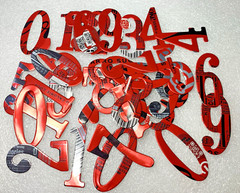 0-10 Numbers Set Handmade Die Cuts with a Recycled Aluminum Can