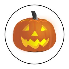 Halloween stickers, labels, tags, pumpkins, jack o lantern