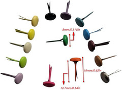 Rich Colors 500 Pieces round Metal Brads in Box, Paper Fasteners 15 Colors Rando