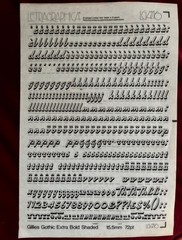 4 Letraset INSTANT LETTERING Transfer Letters Black