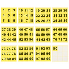 3″ Consecutive Number Stickers, 1 Set Self Adhesive Number Decals, Yellow