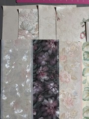 Vtge Textured Wallpaper Strips from Sample Book (10 Pieces) Set 23