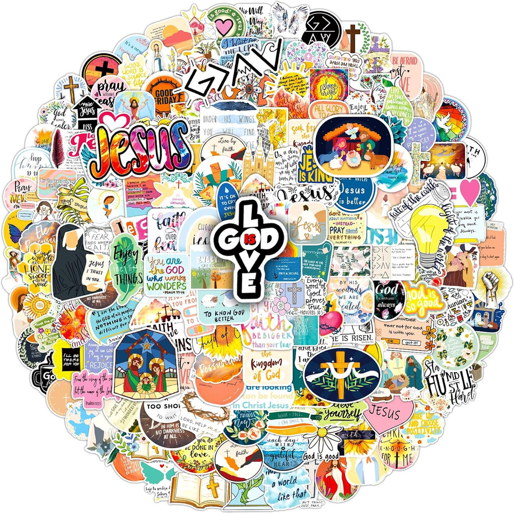 Jesus Christian Stickers for Journaling, 300PCS Bible Verse Faith Wisdom Words D
