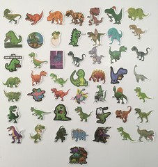 Dinosaur Stickers Funny Joke Sticker Tyrannosaurus Rex Kids Boys Girls – 50 Pcs