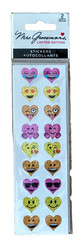 Ltd. Edition + Rare Mrs Grossman’s Sparkle Funny Face HEART EMOJIS ~2 Sheets~NIP