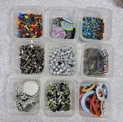 Large Lot Paper Crafts Metal Accessories Scrapbook, Journals, Cards.