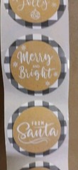 21 (1 Yard) CHRISTMAS ENVELOPE SEALS STICKERS 1.5″, #4