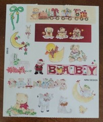 3 NRN Design sticker sheets, BABY themed, babies, teddy bears, ducks, bunnies